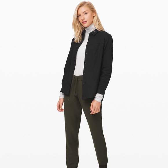 NWT Lululemon Full Day Ahead Shirt Flannel Black - Picture 2 of 9